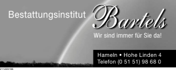 Traueranzeige von Bestattungsinstitut seit 1904 von Deister- und Weserzeitung