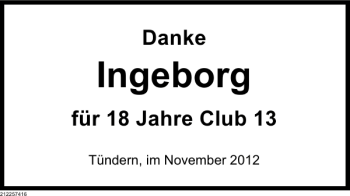 Traueranzeige von Ingeborg  von Deister- und Weserzeitung