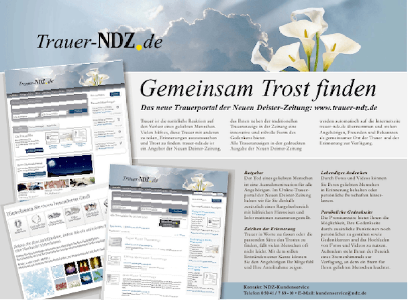  Traueranzeige für NDZ Trauer-Portal vom 25.08.2012 aus Neue Deister-Zeitung