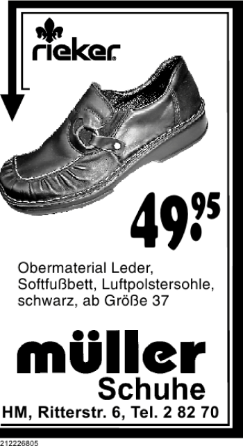 Traueranzeige von Rieker  von Deister- und Weserzeitung