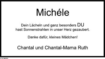 Traueranzeige von Mich le von Deister- und Weserzeitung