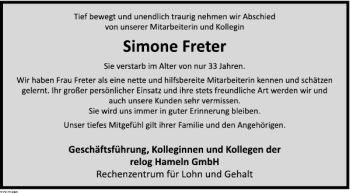 Traueranzeige von vorsatz  von Deister- und Weserzeitung