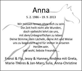 Traueranzeige von Anna Wehrmann von Deister- und Weserzeitung