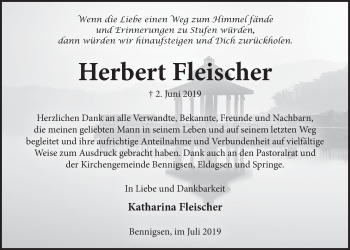 Traueranzeige von Herbert Fleischer 
