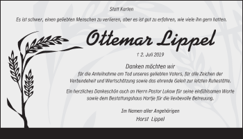 Traueranzeige von Ottemar Lippel 