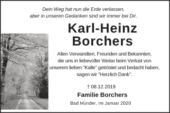Traueranzeige von Karl-Heinz Borchers 