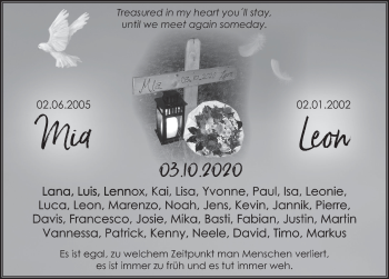 Traueranzeige von Leon  von Deister- und Weserzeitung