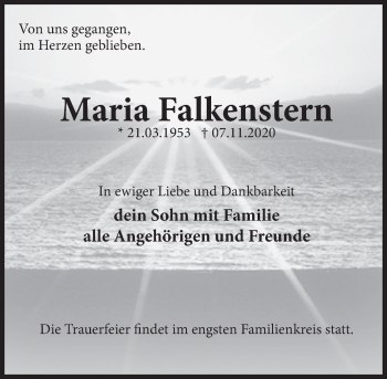 Traueranzeige von Maria Falkenstern von Deister- und Weserzeitung