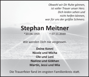 Traueranzeige von Stephan Meitner von Deister- und Weserzeitung