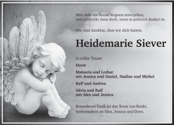 Traueranzeige von Heidemarie Siever von Deister- und Weserzeitung