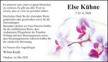Traueranzeige von Else Kühne von Deister- und Weserzeitung