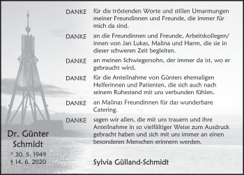 Traueranzeige von Günter Schmidt von Deister- und Weserzeitung