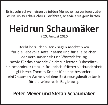 Traueranzeige von Heidrun Schaumäker von Neue Deister-Zeitung