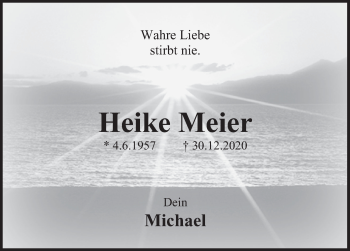 Traueranzeige von Heike Meier von Deister- und Weserzeitung