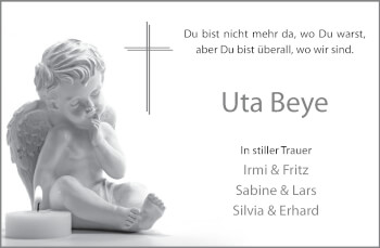 Traueranzeige von Uta Beye von Deister- und Weserzeitung