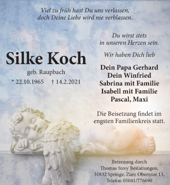 Traueranzeige von Silke Koch von Neue Deister-Zeitung