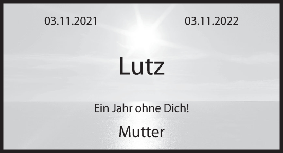 Traueranzeige von Lutz Göldner von Deister- und Weserzeitung