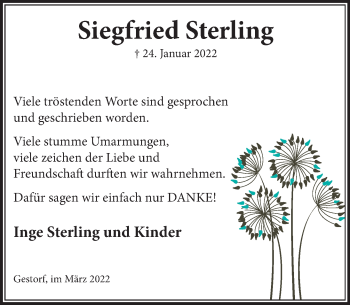 Traueranzeige von Siegfried Sterling von Neue Deister-Zeitung