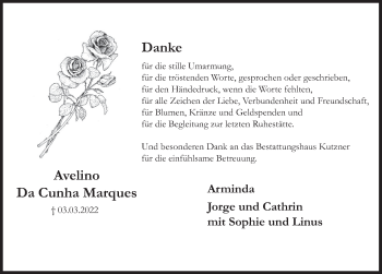 Traueranzeige von Avelino Da Cunha Marques von Deister- und Weserzeitung