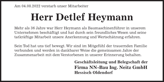 Traueranzeige von Weber Heymann von Deister- und Weserzeitung