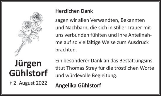 Traueranzeige von Jürgen Gühlstorf von Neue Deister-Zeitung