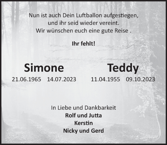 Traueranzeige von Simone Siepenkort von Deister- und Weserzeitung