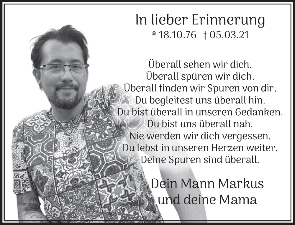  Traueranzeige für In lieber Erinnerung vom 04.03.2023 aus Deister- und Weserzeitung