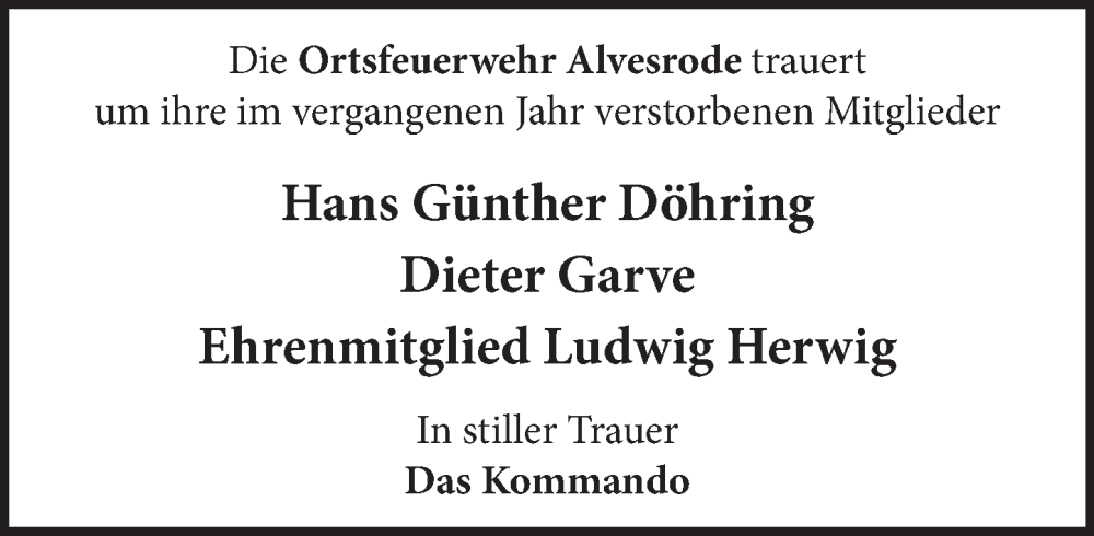  Traueranzeige für Ludwig Herwig vom 03.02.2024 aus Neue Deister-Zeitung