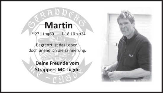 Traueranzeige von Martin Bremer von Deister- und Weserzeitung