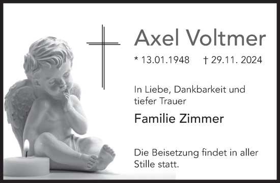 Traueranzeige von Axel Voltmer von Deister- und Weserzeitung