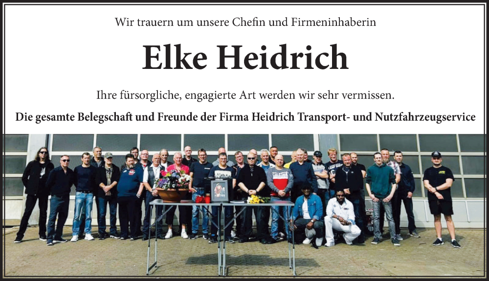  Traueranzeige für Elke Heidrich vom 18.05.2024 aus Neue Deister-Zeitung