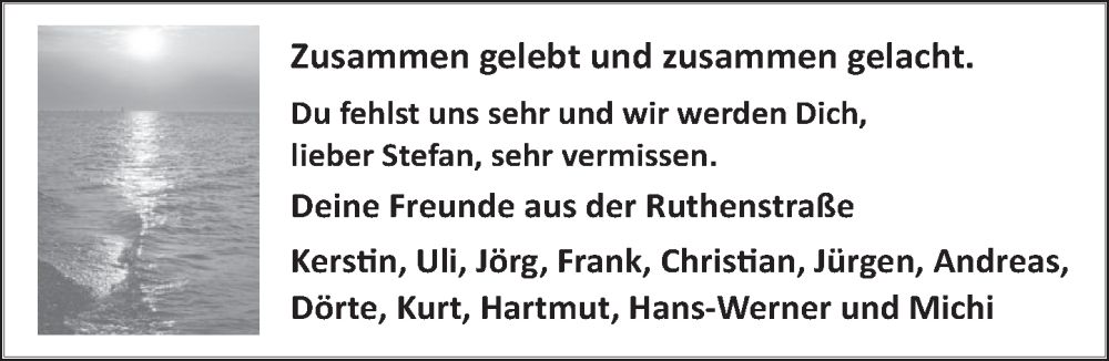  Traueranzeige für Stefan Görner vom 11.05.2024 aus Deister- und Weserzeitung