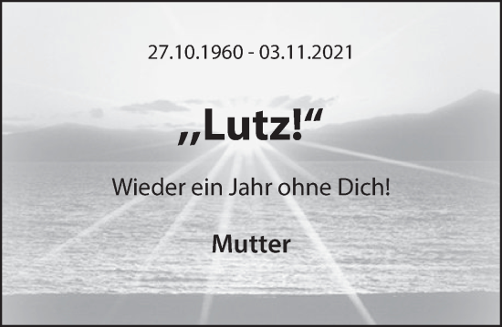Traueranzeige von Lutz Göldner von Deister- und Weserzeitung