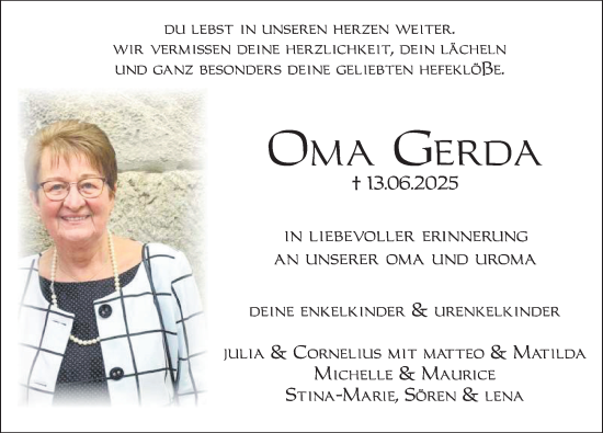Traueranzeige von Gerda Schrader von Deister- und Weserzeitung